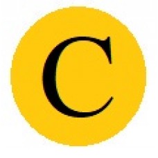 Бусины с буквами золотистые C